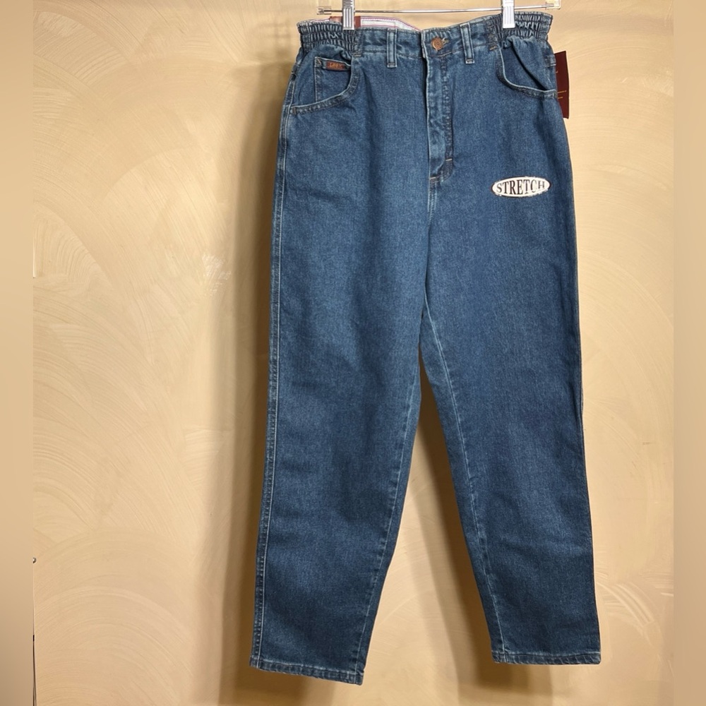 Lee Side Elastic Waist Stretch Tapered Leg Pepperstone Women Casual Jeans|Sz:10P